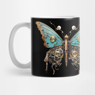 Mechnical Steampunk Aqua Butterfly Mug